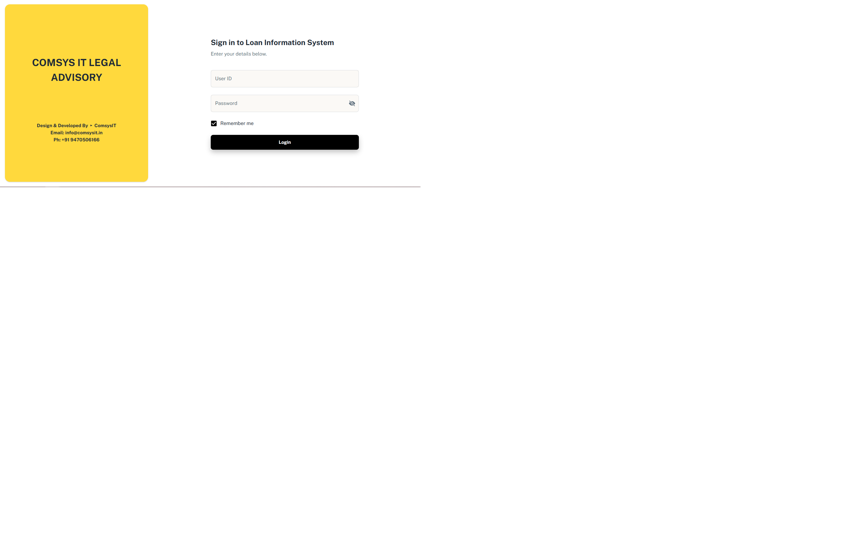 Advisory loan system